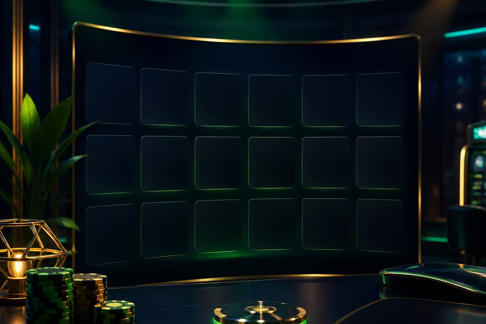 Slot provider range shown as blank game tiles